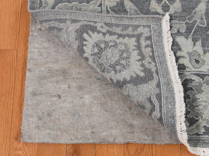 Oushak Oushak hand-knotted wool/silk rug in Gray, 9' x 12'4" — SKU O087070 (view 4)