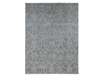 Oushak hand-knotted wool rug in Gray, 9' x 12'2" — SKU O087073