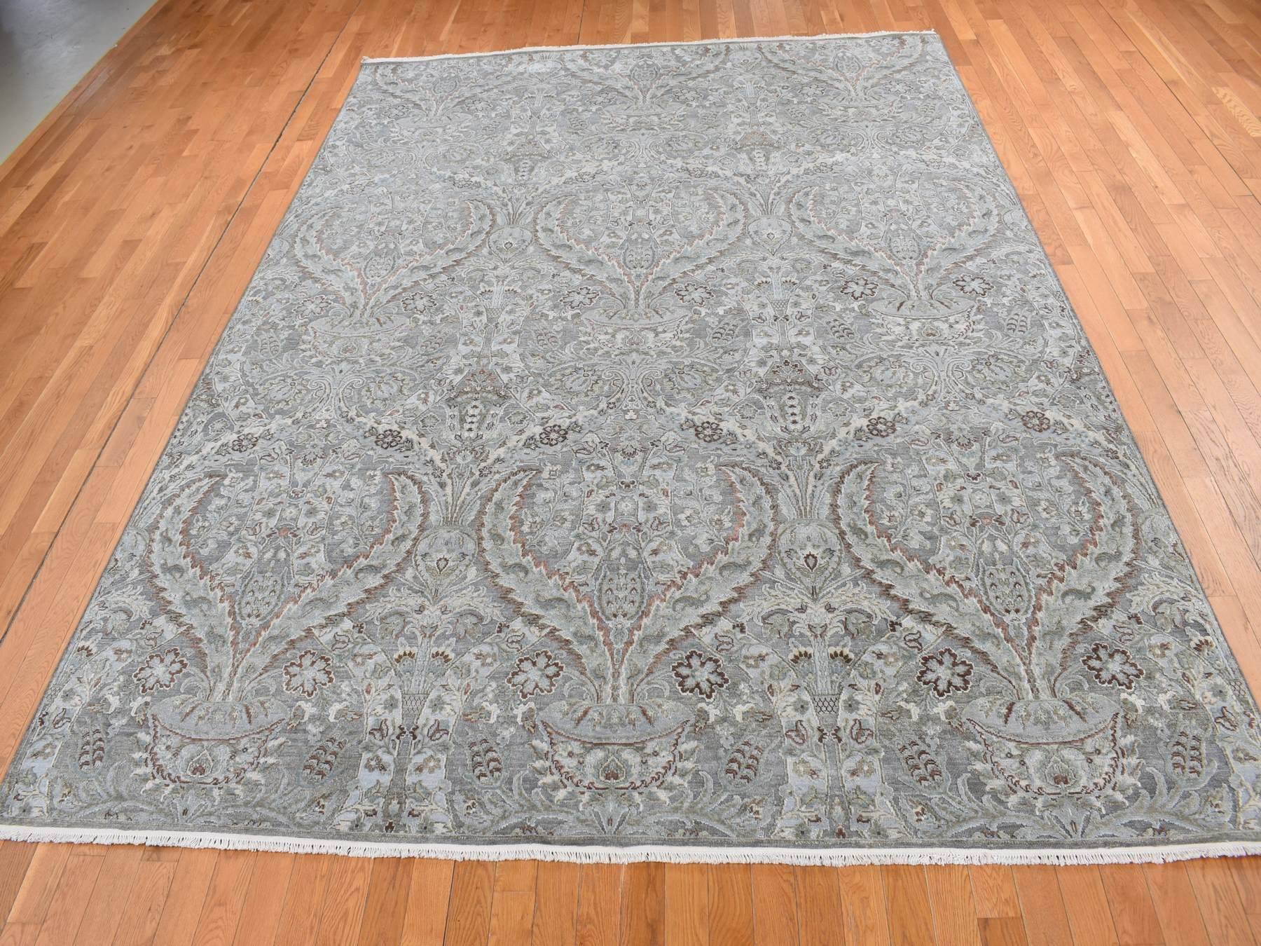 Oushak hand-knotted wool rug in Gray, 9' x 12'2" — SKU O087073 (view 2)