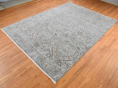 Oushak hand-knotted wool rug in Gray, 9' x 12'2" — SKU O087073 (view 3)