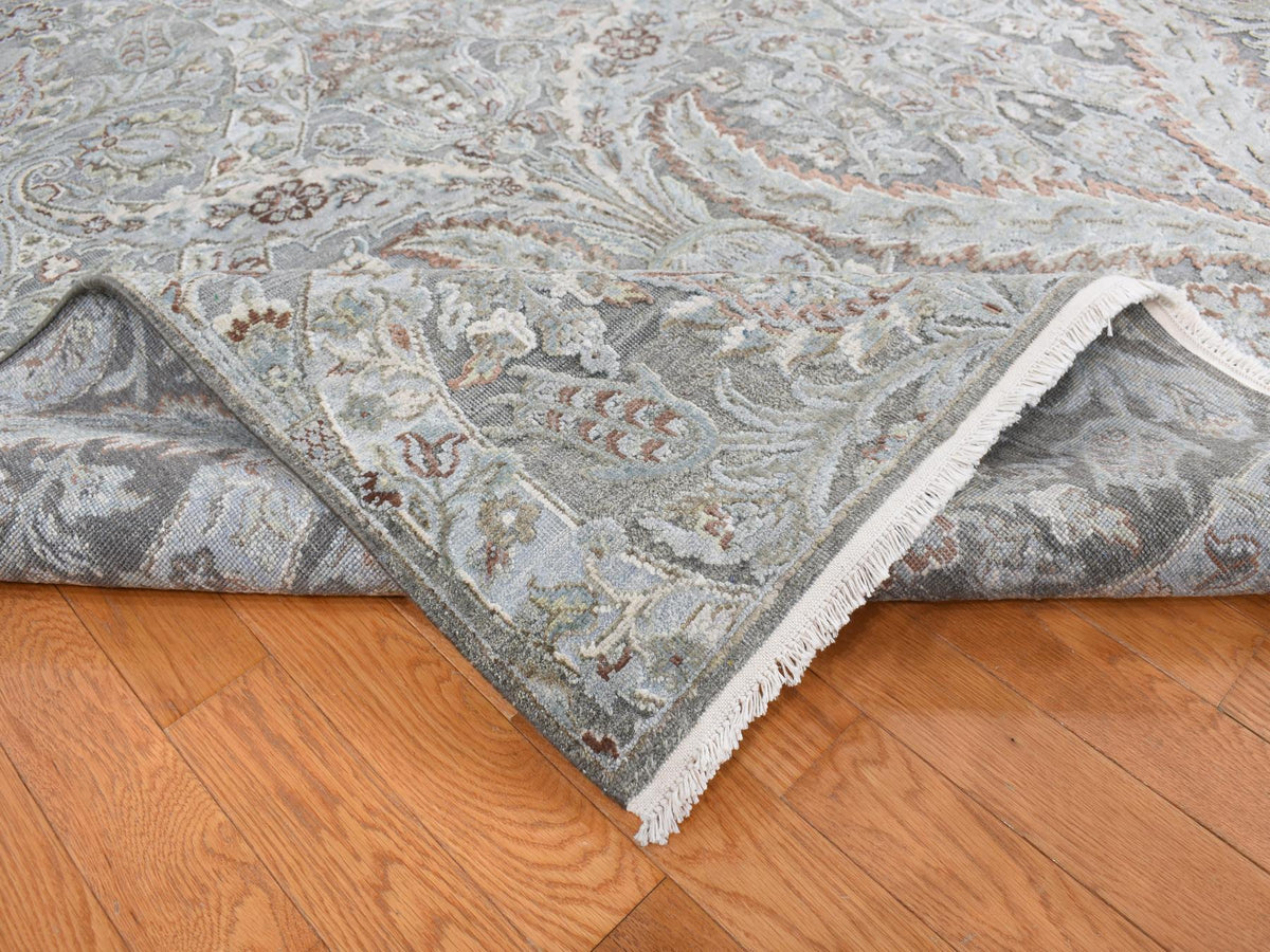 Oushak hand-knotted wool rug in Gray, 9' x 12'2" — SKU O087073 (view 5)