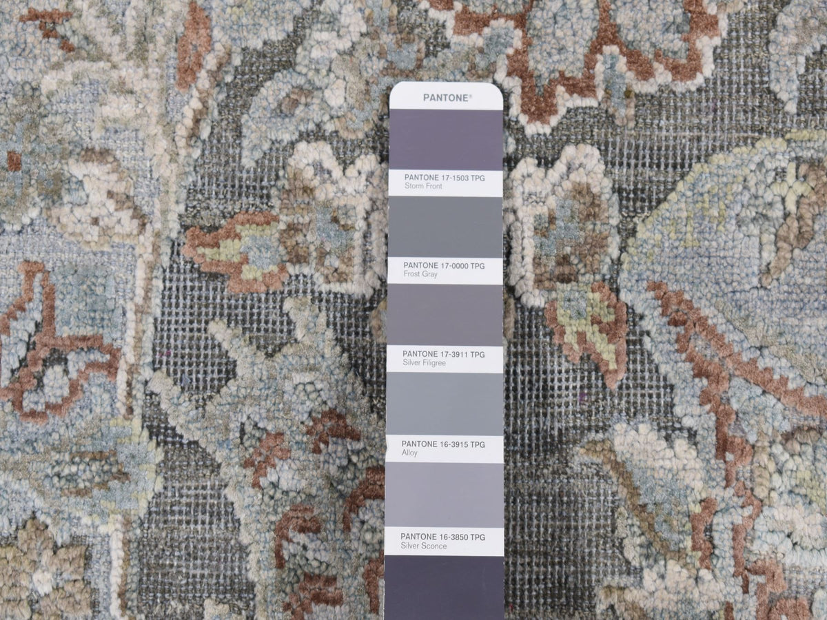 Oushak hand-knotted wool rug in Gray, 9' x 12'2" — SKU O087073 (view 7)