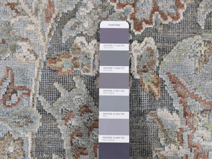 Oushak hand-knotted wool rug in Gray, 9' x 12'2" — SKU O087073 (view 7)