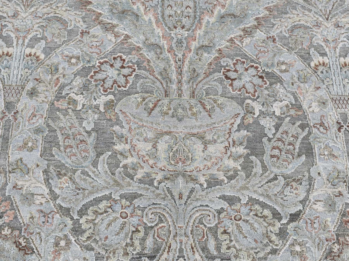 Oushak hand-knotted wool rug in Gray, 9' x 12'2" — SKU O087073 (view 8)