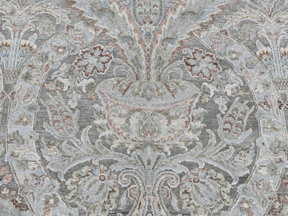 Oushak hand-knotted wool rug in Gray, 9' x 12'2" — SKU O087073 (view 8)