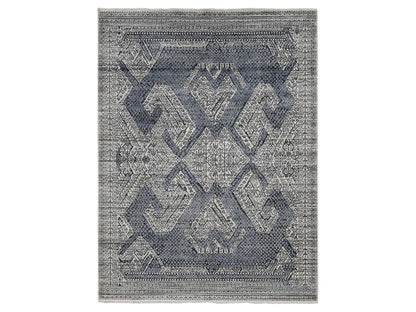 Ivory 9'0" x 12'3" Silk Hand knotted Wool/Silk Rug - Sku: O087079