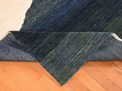Gabbeh Transitional hand-knotted wool rug in Ivory, 9'8" x 13'8" — SKU O087084 (view 5)