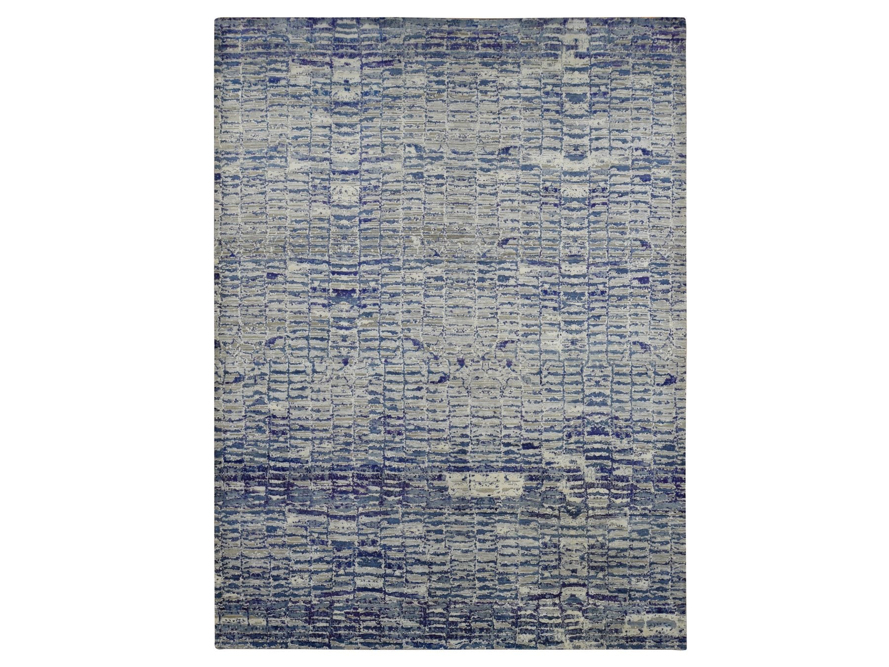 Modern / Contemporary hand-knotted sari silk rug in Purple, 10'2" x 13'10" — SKU O087090