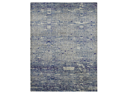 Modern / Contemporary hand-knotted sari silk rug in Purple, 10'2" x 13'10" — SKU O087090