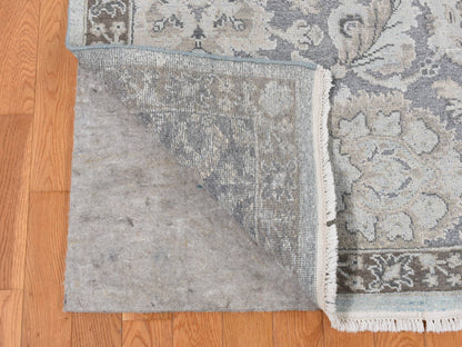 Oushak Oushak hand-knotted wool/silk rug in Gray, 9'1" x 12'5" — SKU O087093 (view 4)