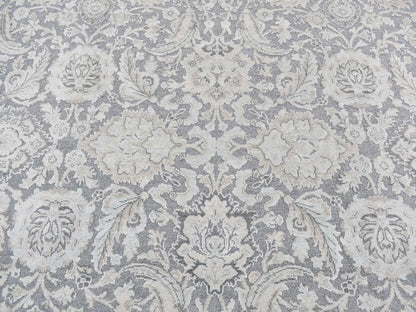 Oushak Oushak hand-knotted wool/silk rug in Gray, 9'1" x 12'5" — SKU O087093 (view 8)