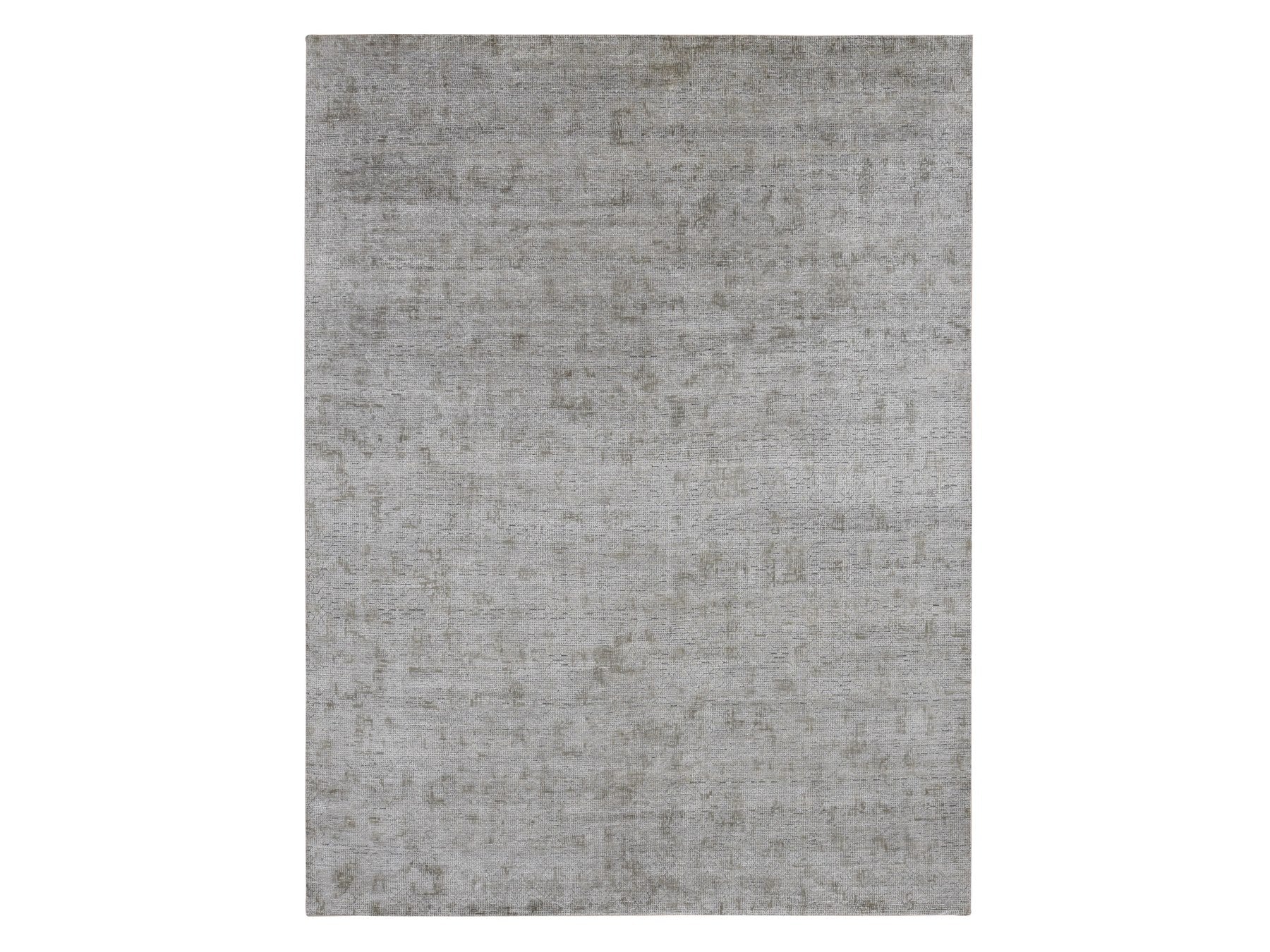 Modern / Contemporary hand-knotted wool/silk rug in Gray, 9' x 12' — SKU O087096