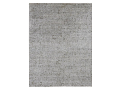 Modern / Contemporary hand-knotted wool/silk rug in Gray, 9' x 12' — SKU O087096