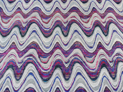 Modern / Contemporary hand-knotted wool/silk rug in Ivory, 9' x 11'10" — SKU O087100 (view 8)