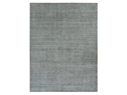 Green 9'0" x 12'0" Modern / Contemporary Hand knotted Wool/Silk Rug - Sku: O087126