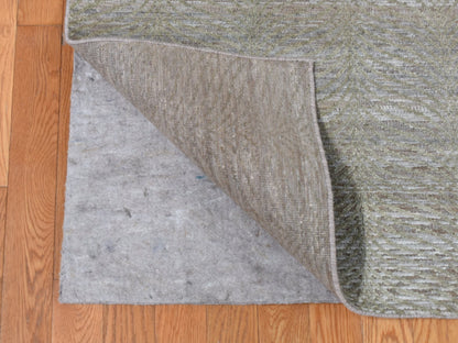 Green 9'0" x 12'0" Modern / Contemporary Hand knotted Wool/Silk Rug - Sku: O087126