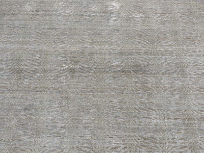Green 9'0" x 12'0" Modern / Contemporary Hand knotted Wool/Silk Rug - Sku: O087126