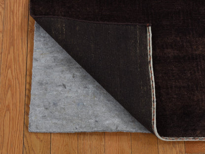 Brown 4'0" x 5'8" Modern / Contemporary Hand knotted Wool/Silk Rug - Sku: O087183