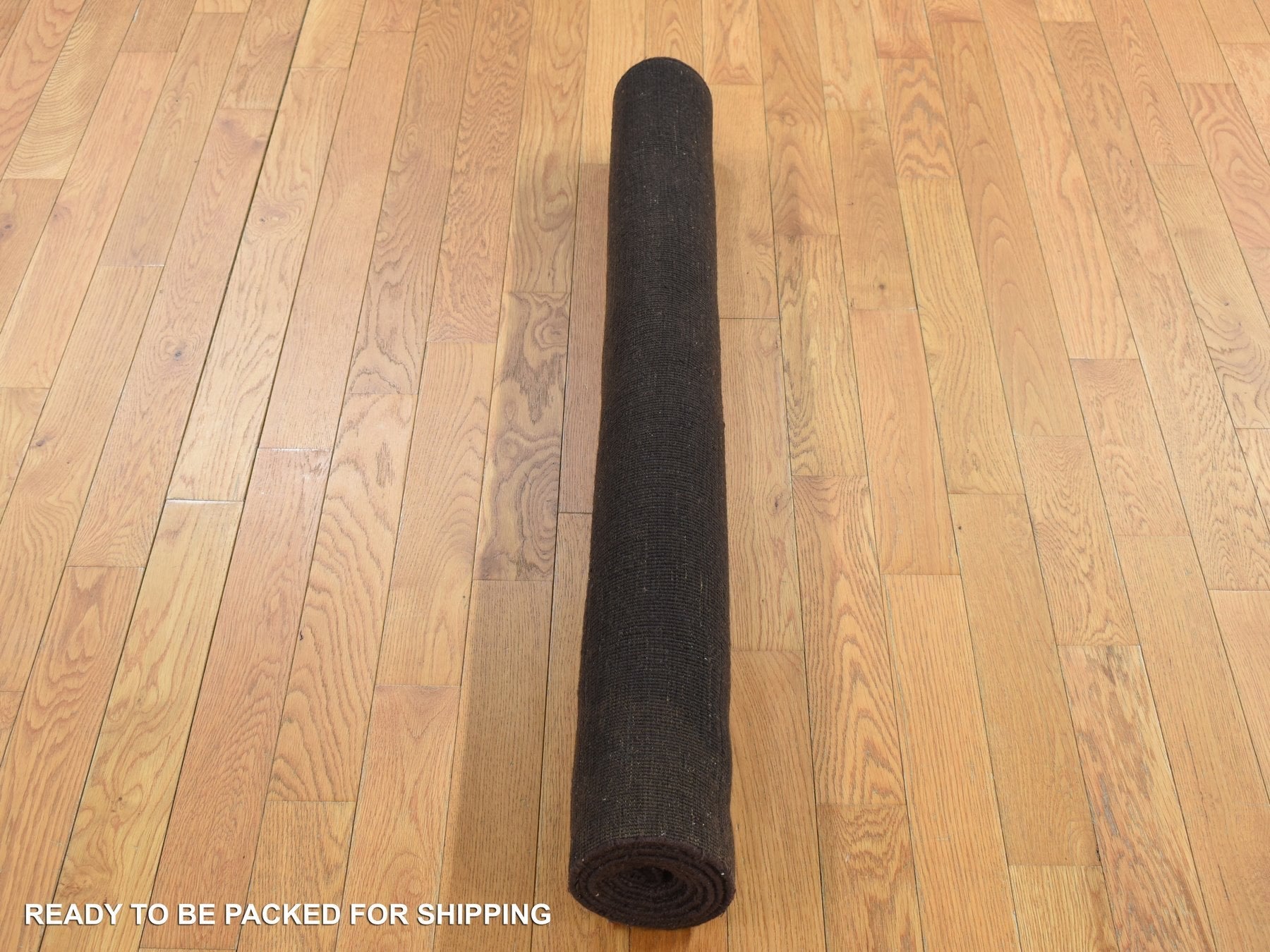 Modern / Contemporary hand-knotted wool/silk rug in Brown, 4' x 5'8" — SKU O087183 (view 6)
