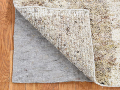 Brown 3'0" x 3'0" Modern / Contemporary Hand knotted Wool Rug - Sku: O087190