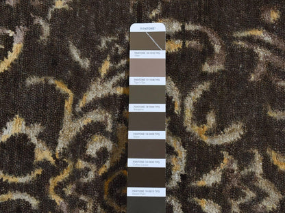 Brown 2'0" x 9'10" Transitional Hand knotted Wool/Silk Rug - Sku: O087252