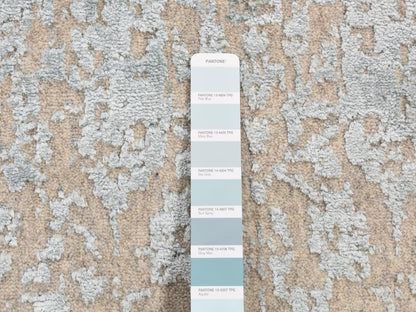 Beige 2'5" x 10'1" Wool and Silk Handloom Wool/Silk Rug - Sku: O087260