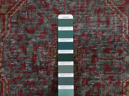 Green 2'6" x 9'10" Traditional Hand knotted Wool Rug - Sku: O087265