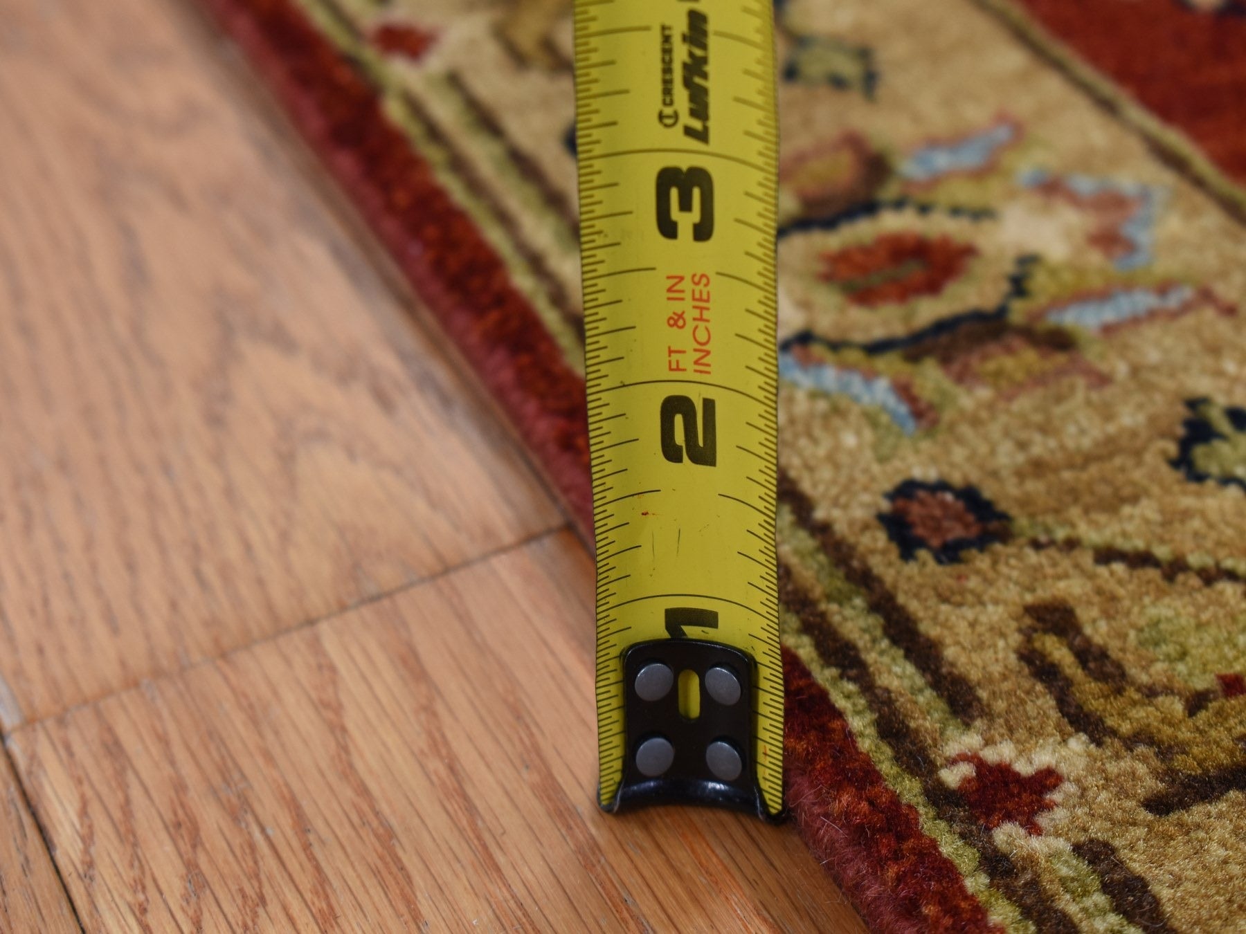 Heriz hand-knotted wool runner in Red & Gold, 2'9" x 9'9" — SKU O087275 (view 6)