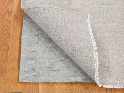 Gabbeh Modern / Contemporary hand-knotted wool/silk runner in Pink, 2'7" x 11'3" — SKU O087302 (view 2)