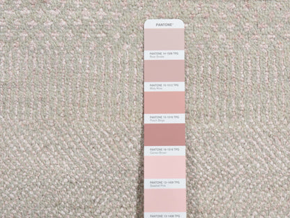 Gabbeh Modern / Contemporary hand-knotted wool/silk runner in Pink, 2'7" x 11'3" — SKU O087302 (view 3)