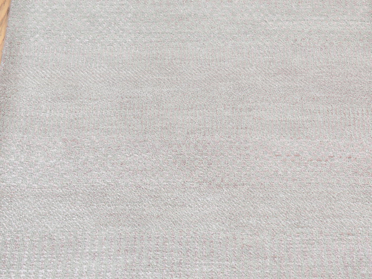 Gabbeh Modern / Contemporary hand-knotted wool/silk runner in Pink, 2'7" x 11'3" — SKU O087302 (view 4)