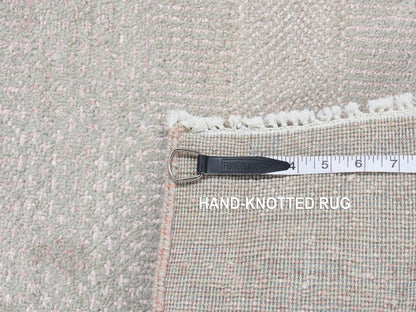 Gabbeh Modern / Contemporary hand-knotted wool/silk runner in Pink, 2'7" x 11'3" — SKU O087302 (view 7)