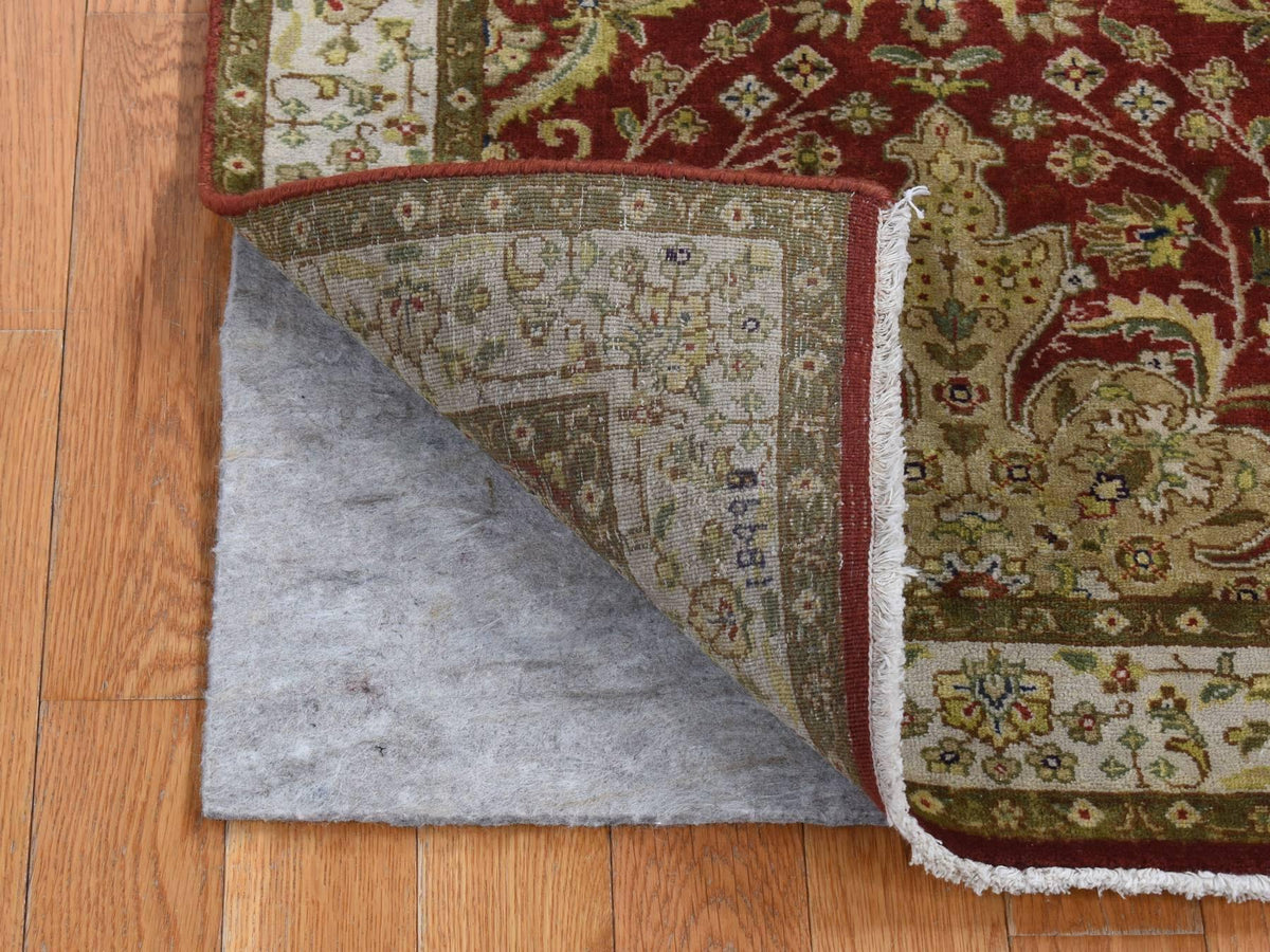 Kashan Fine Oriental hand-knotted wool runner in Red & Ivory, 2'4" x 11'5" — SKU O087305 (view 2)