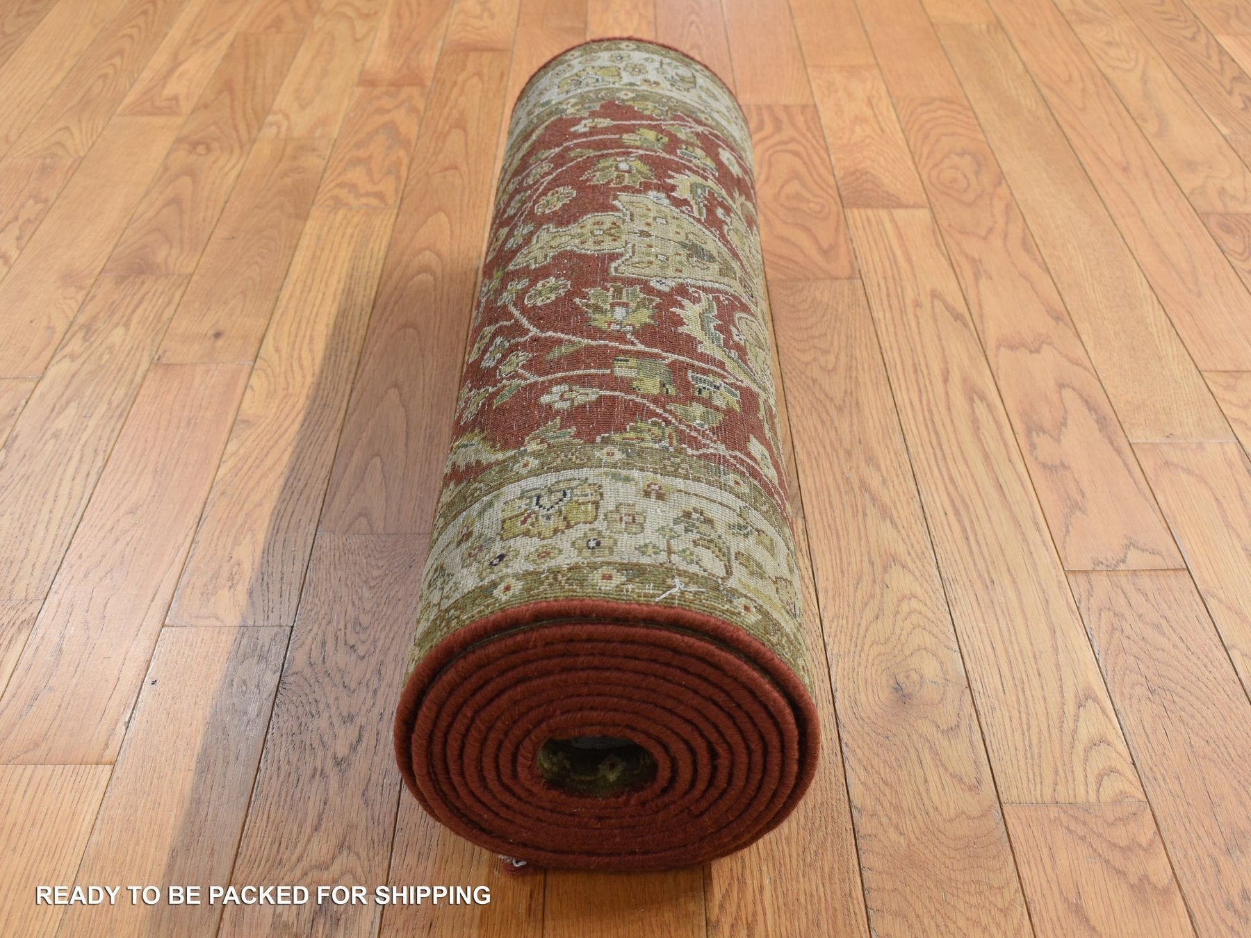 Kashan Fine Oriental hand-knotted wool runner in Red & Ivory, 2'4" x 11'5" — SKU O087305 (view 5)