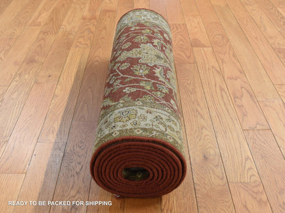 Kashan Fine Oriental hand-knotted wool runner in Red & Ivory, 2'4" x 11'5" — SKU O087305 (view 5)