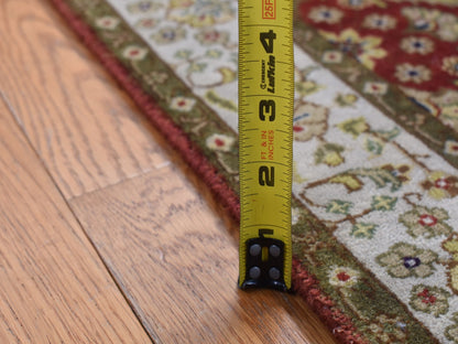 Kashan Fine Oriental hand-knotted wool runner in Red & Ivory, 2'4" x 11'5" — SKU O087305 (view 6)