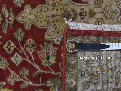 Red 2'4" x 11'5" Traditional Hand knotted Wool Rug - Sku: O087305