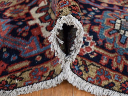 Heriz Heriz hand-knotted wool rug in Red & Blue, 9'4" x 12'10" — SKU O087310 (view 6)