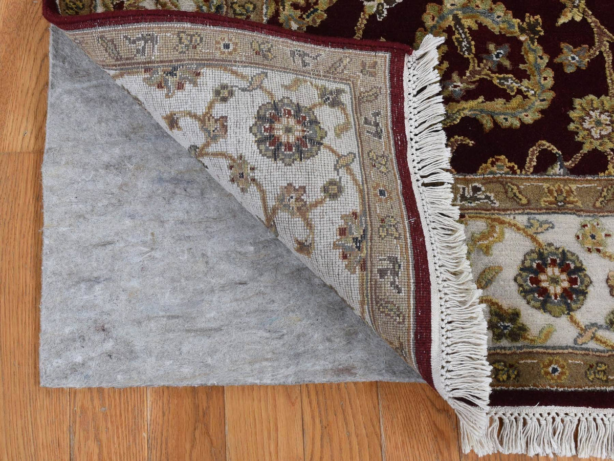 Rajasthan Rajasthan hand-knotted wool/silk rug in Red & Ivory, 5'1" x 7'1" — SKU O087320 (view 3)