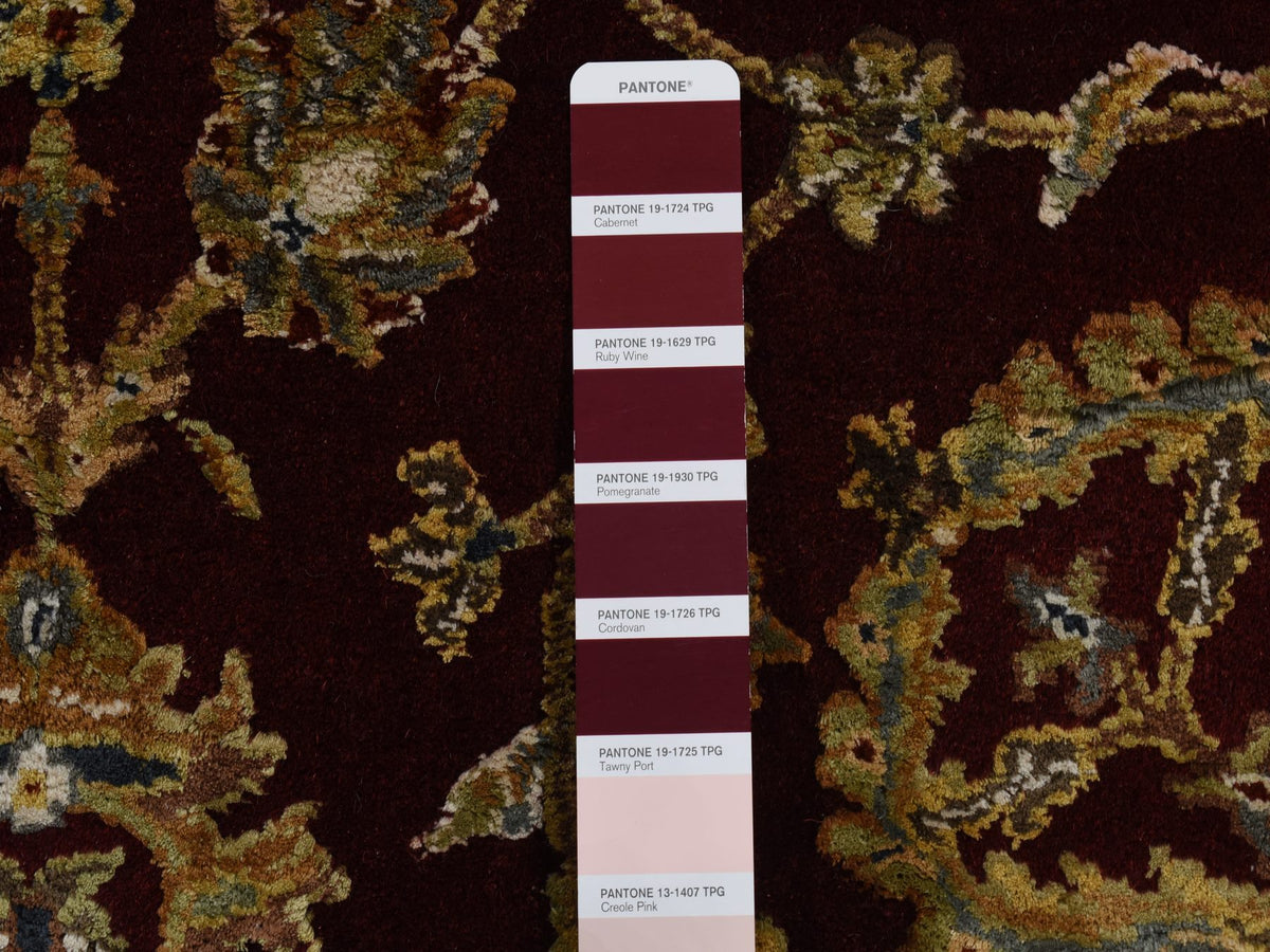 Rajasthan Rajasthan hand-knotted wool/silk rug in Red & Ivory, 5'1" x 7'1" — SKU O087320 (view 6)