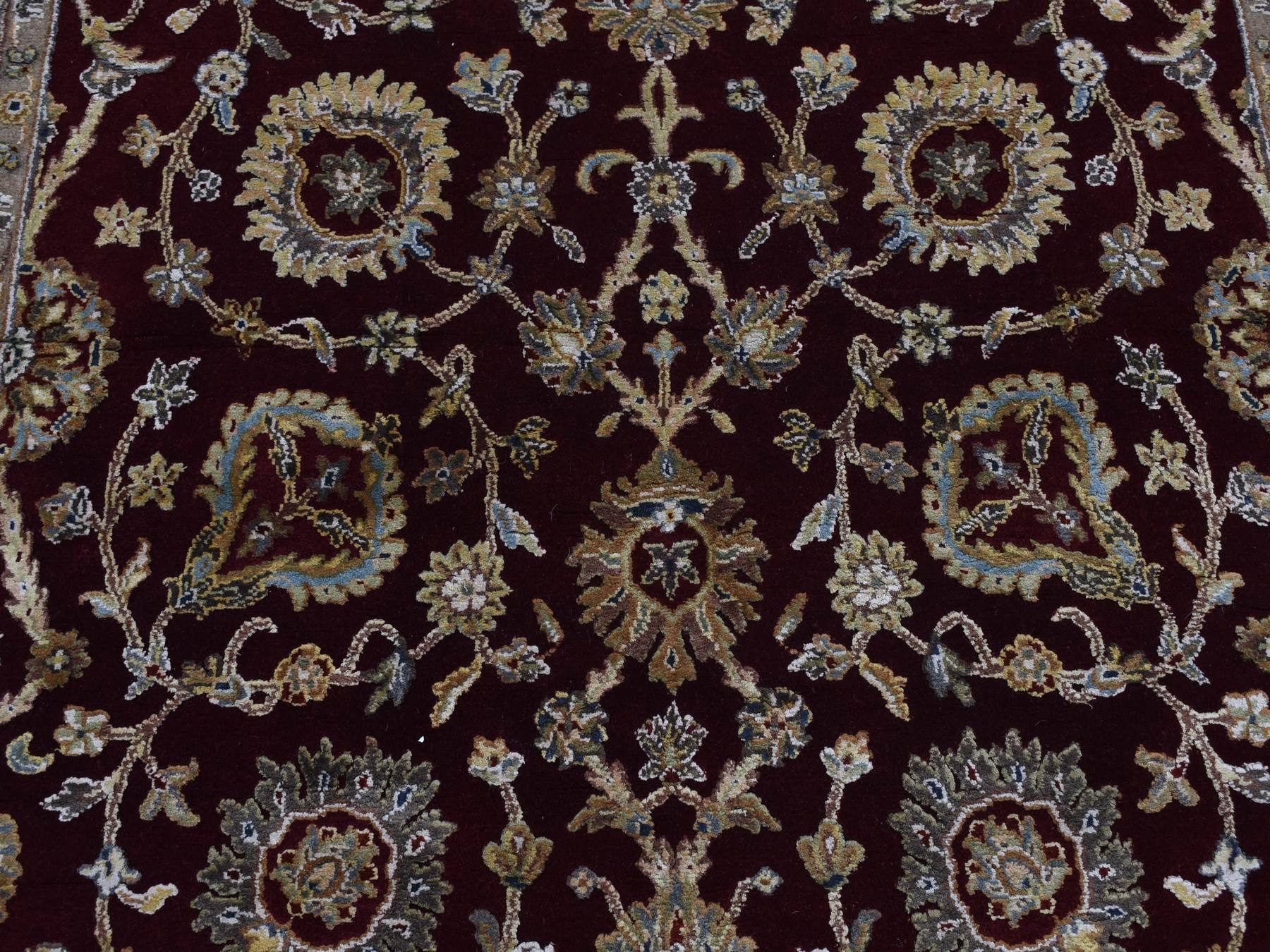 Rajasthan Rajasthan hand-knotted wool/silk rug in Red & Ivory, 5'1" x 7'1" — SKU O087320 (view 7)