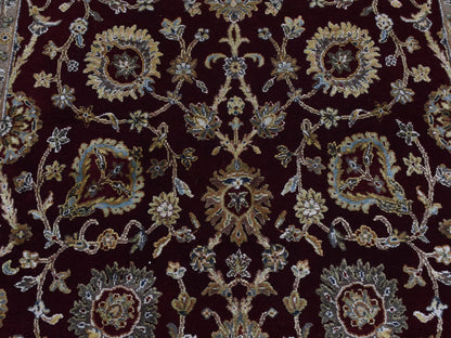 Rajasthan Rajasthan hand-knotted wool/silk rug in Red & Ivory, 5'1" x 7'1" — SKU O087320 (view 7)