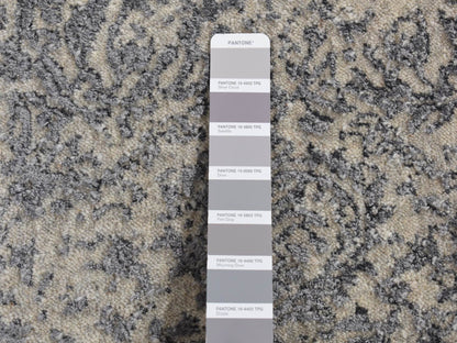 Transitional hand-knotted wool/silk runner in Gray, 2'5" x 6'1" — SKU O087328 (view 3)
