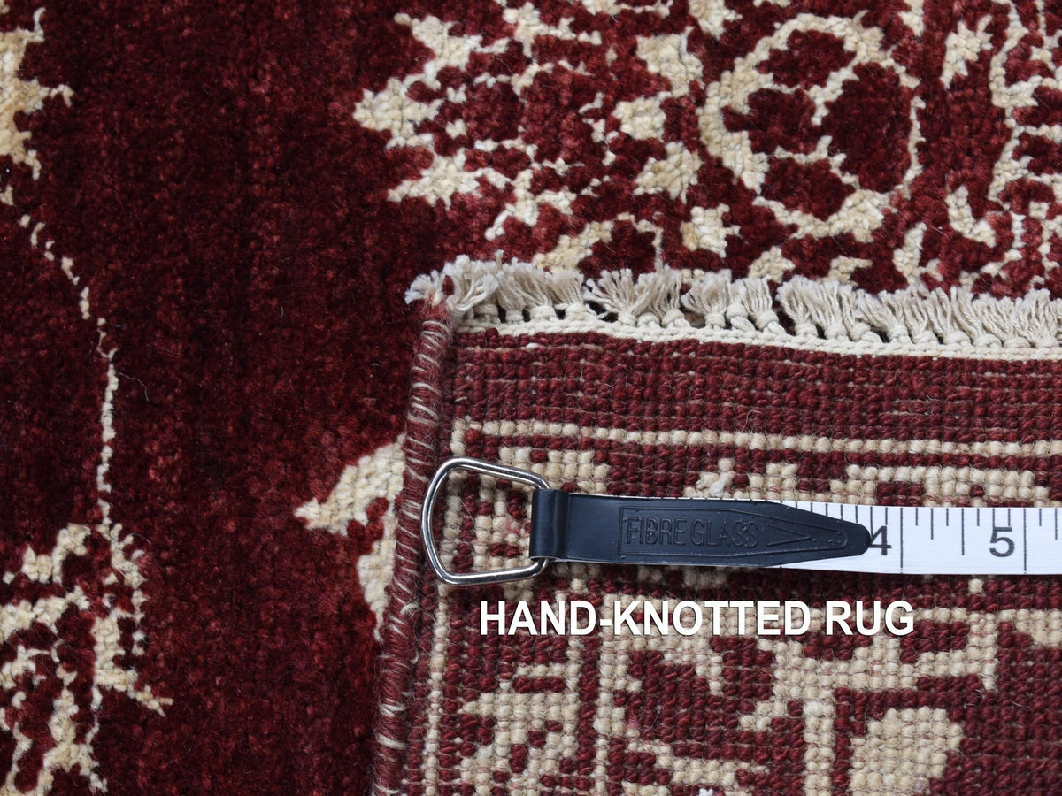Agra Transitional hand-knotted wool runner in Red, 2'8" x 6' — SKU O087354 (view 7)
