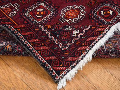 Persian hand-knotted wool rug in Red, 3'4" x 5'10" — SKU O087377 (view 4)