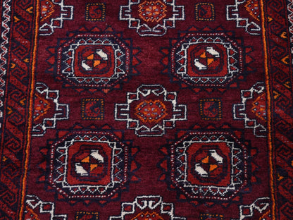 Persian hand-knotted wool rug in Red, 3'4" x 5'10" — SKU O087377 (view 6)