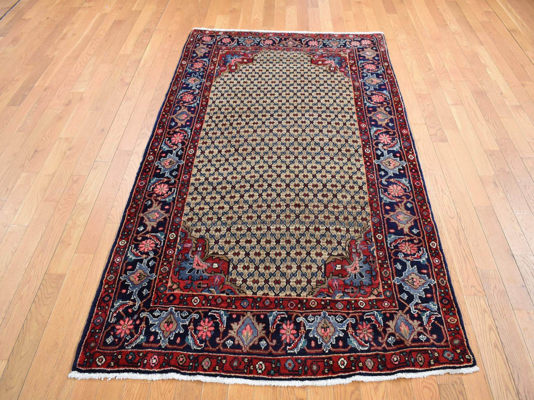 Serab Persian hand-knotted wool rug in Brown & Blue, 4'4" x 7'9" — SKU O087384 (view 2)