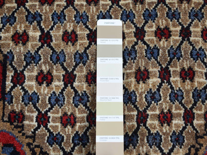 Brown 4'4" x 7'9" Persian Hand knotted Wool Rug - Sku: O087384