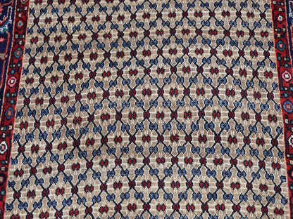 Brown 4'4" x 7'9" Persian Hand knotted Wool Rug - Sku: O087384