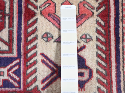 Blue 3'8" x 10'0" Persian Hand knotted Wool Rug - Sku: O087386